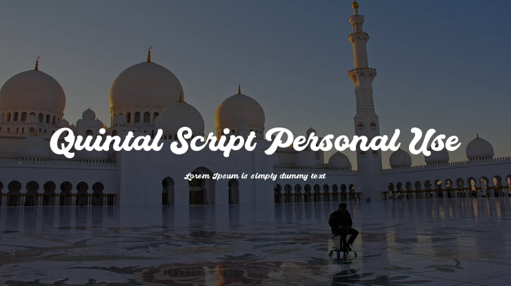 Quintal Script Personal Use Font