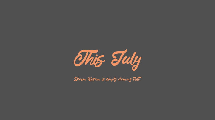 This July Font