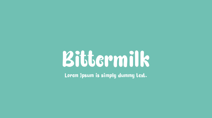 Bittermilk Font