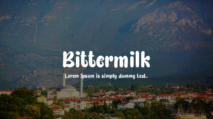 Bittermilk Font