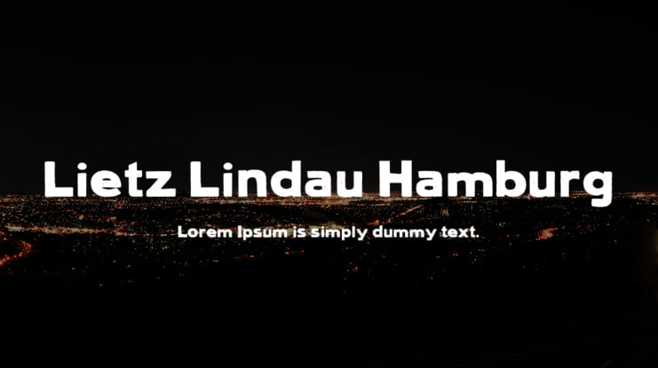 Lietz Lindau Hamburg Font