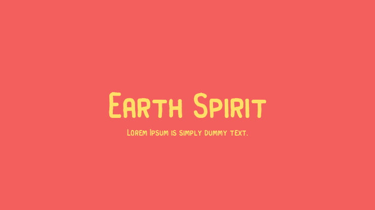 Earth Spirit Font