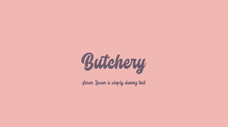 Butchery Font