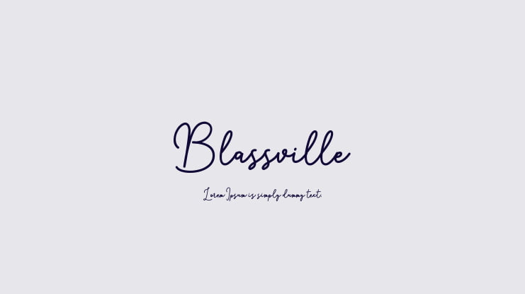 Blassville Font