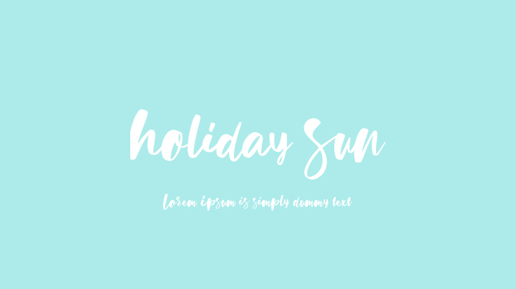 Holiday Sun Font
