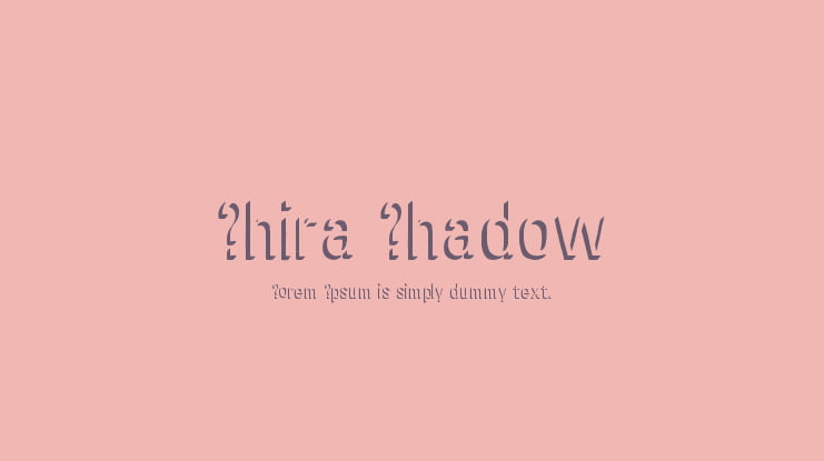 Chira Shadow Font