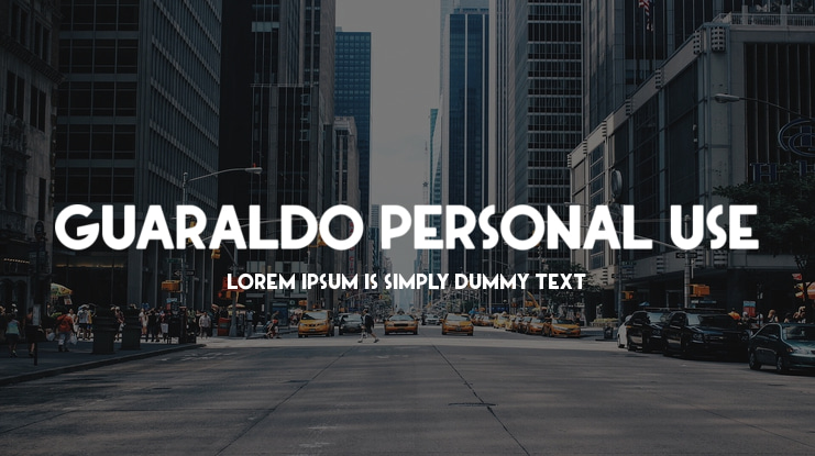 Guaraldo Personal Use Font