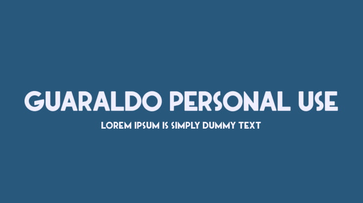 Guaraldo Personal Use Font