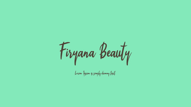 Firyana Beauty Font