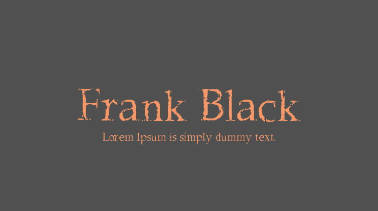 Frank Black Font