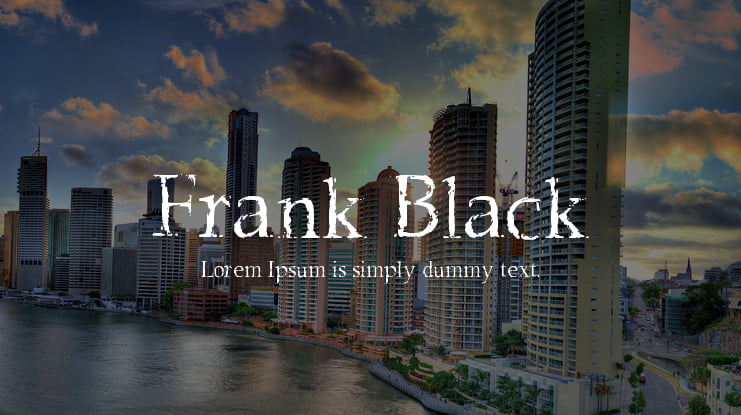 Frank Black Font