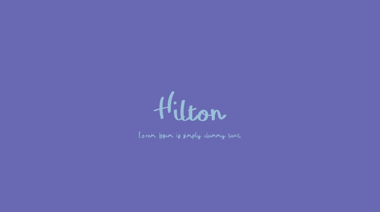 Hilton Font Family