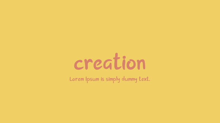 creation Font
