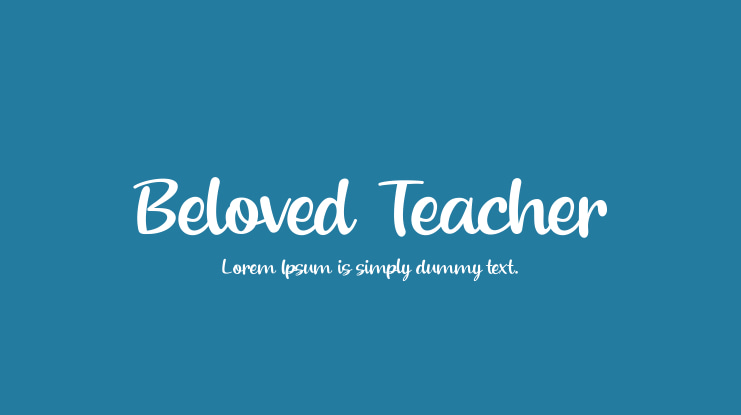 Beloved Teacher Font