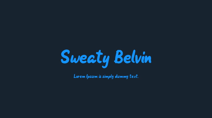 Sweaty Belvin Font