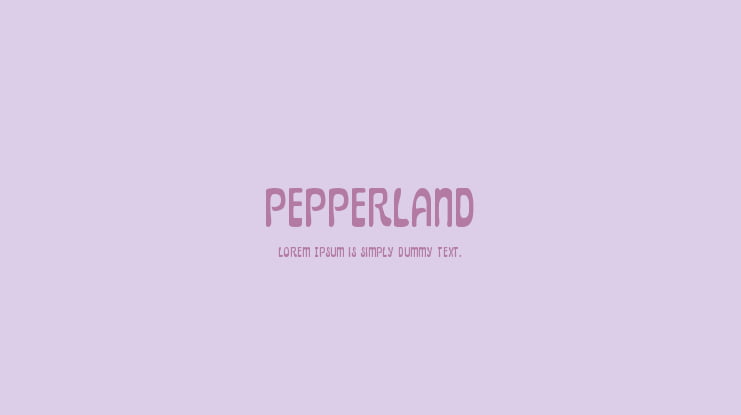 Pepperland Font Family