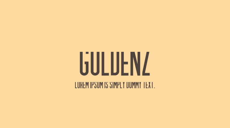 GULDENZ Font