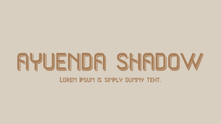 ayuenda shadow Font
