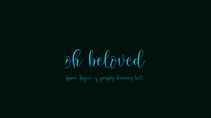 oh beloved Font