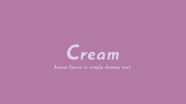 Cream Font Family