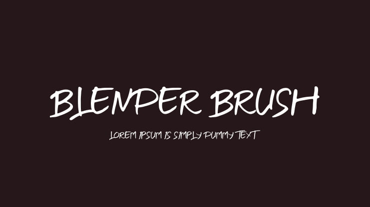 BLENDER BRUSH Font