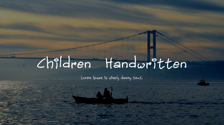 Children  Handwritten Font