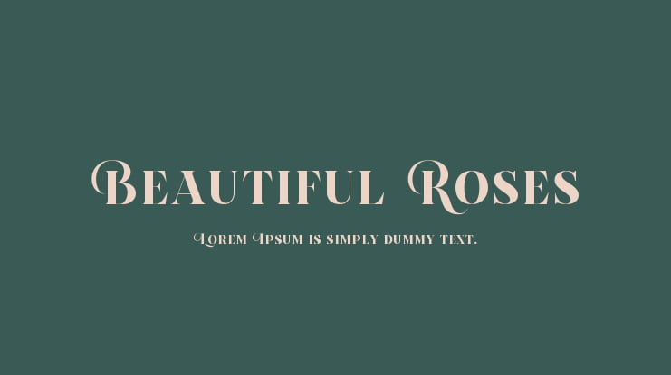 Beautiful Roses Font
