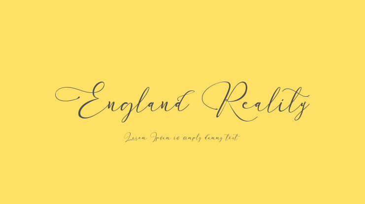 England Reality Font
