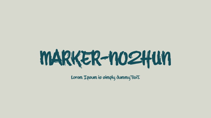 MARKER-NO2HUN Font