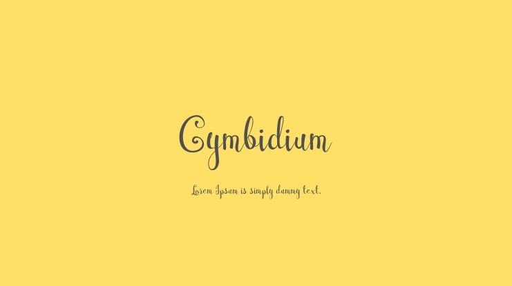 Cymbidium Font