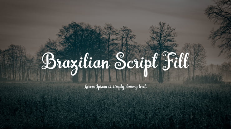Brazilian Script Fill Font Family