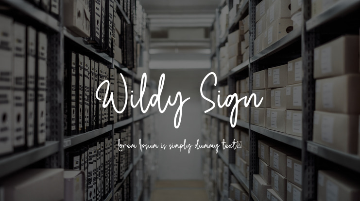 Wildy Sign Font