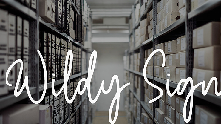 Wildy Sign Font