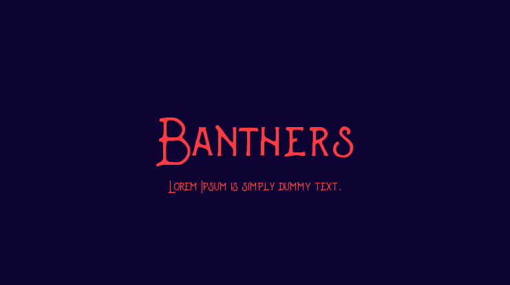Banthers Font Family