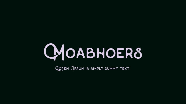 Moabhoers Font Family