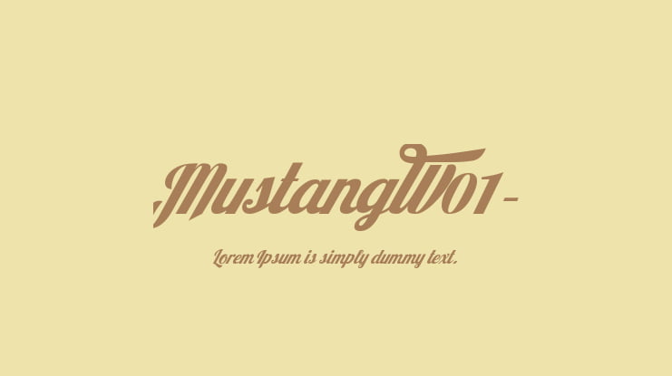 MustangW01- Font Family
