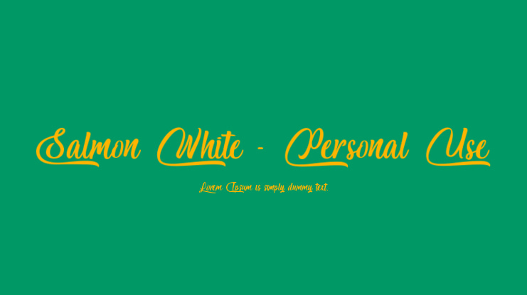 Salmon White - Personal Use Font