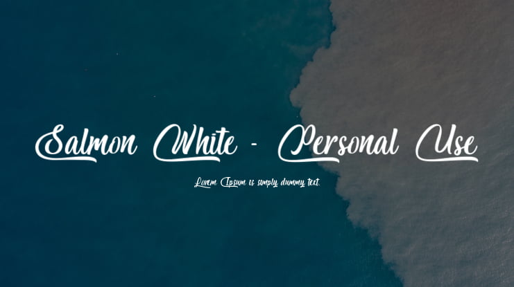 Salmon White - Personal Use Font