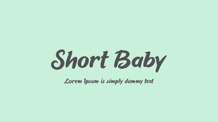Short Baby Font
