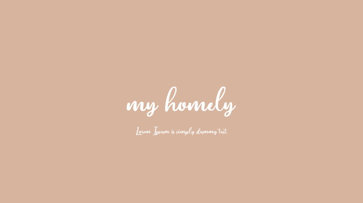 my homely Font