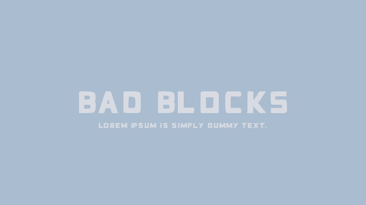 Bad Blocks Font