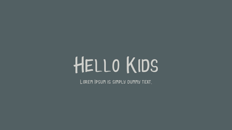 Hello Kids Font