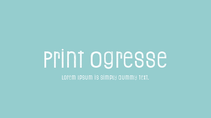 Print Ogresse Font