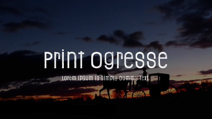 Print Ogresse Font