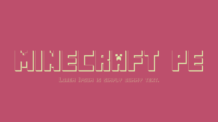 MINECRAFT PE Font