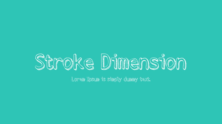 Stroke Dimension Font