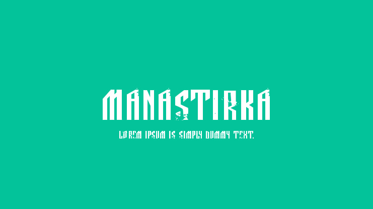 Manastirka Font