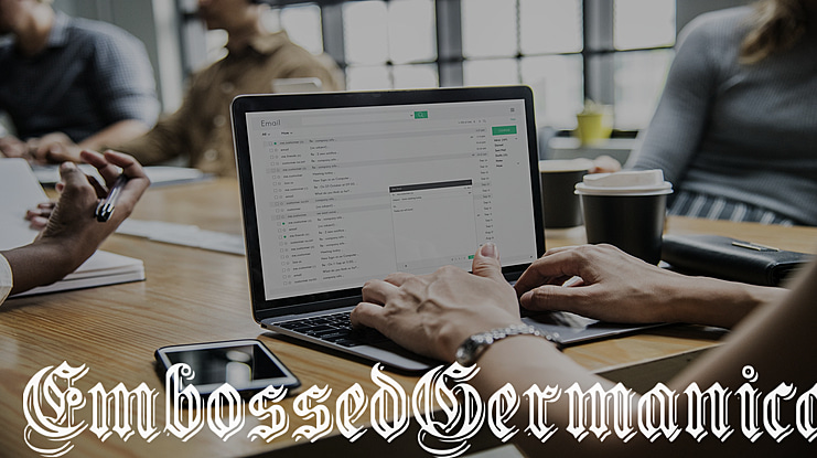 EmbossedGermanica Font