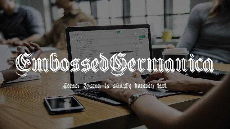 EmbossedGermanica Font