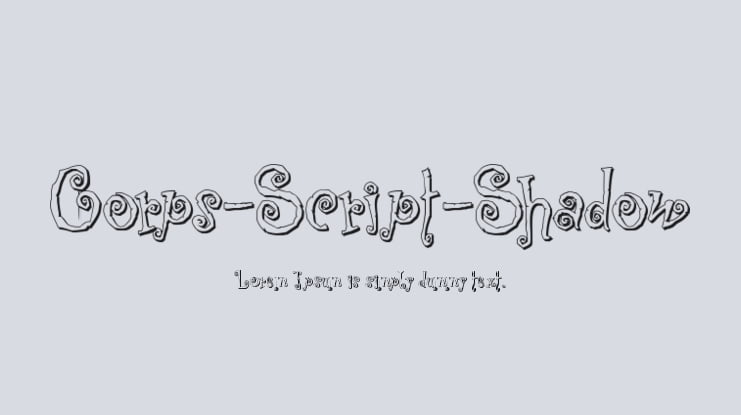Corps-Script-Shadow Font Family